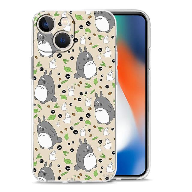 Totoro Soft Phone Case for iPhone 11 Pro 8 7 6S X XS 12 Pro Max 14 Plus XR 13 Mini SE 14Pro 11 Cartoon Cute Japan Anime Cover