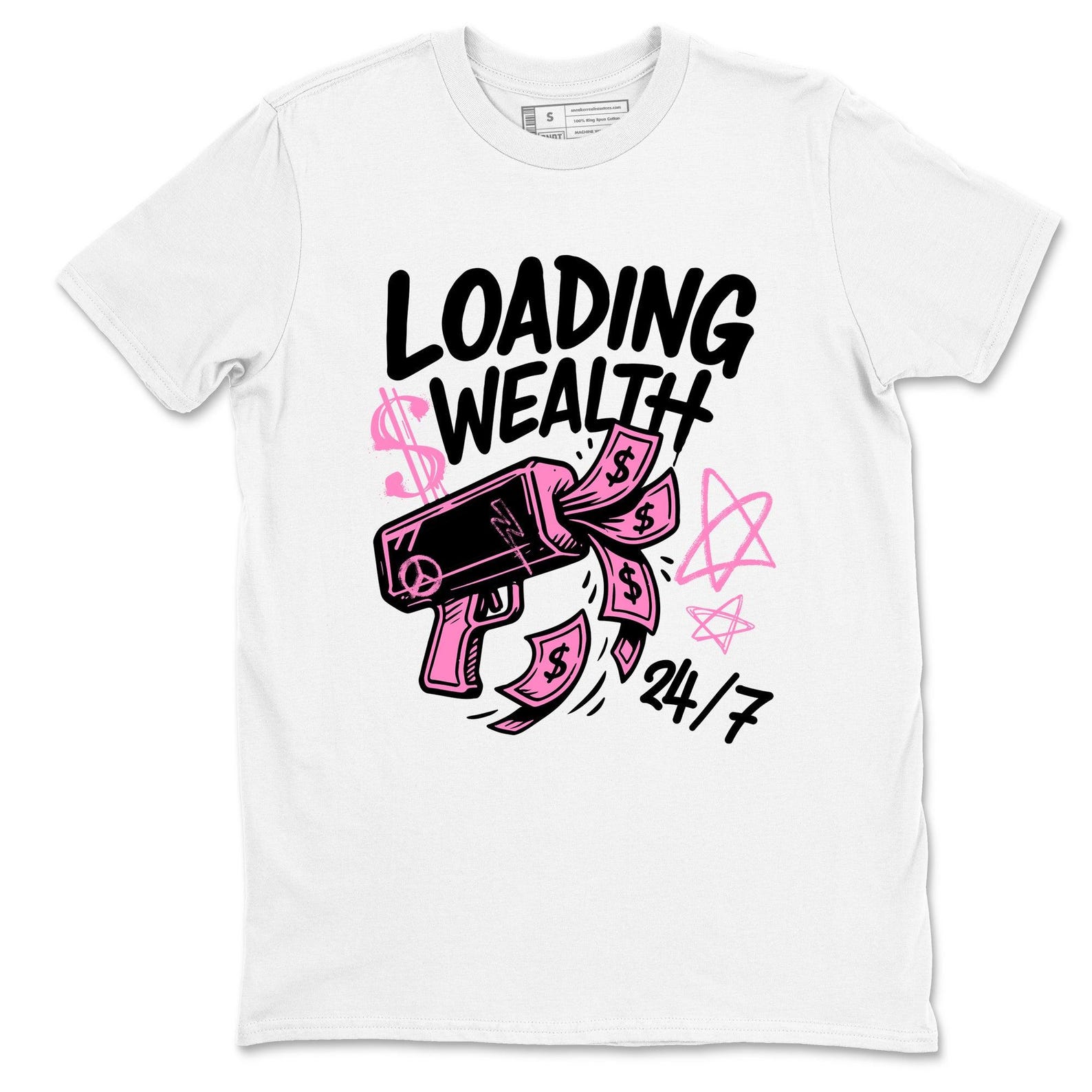 Loading Wealth graphic Tee. Perfect as a Valentine’s Day gift. 4s Pink Thunder 4XL