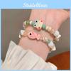 Macaron Stylish Ceramic Sea Shell Beaded Bracelet Womens Sweet Fresh Design Summer