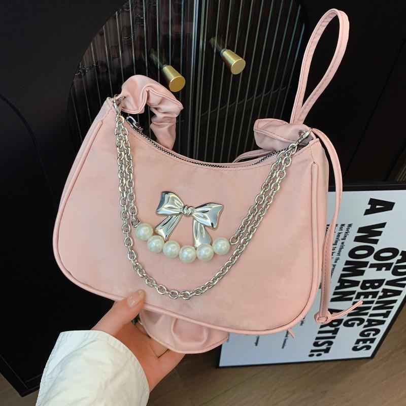 Stylish Chic Crescent Shoulder Bag 2024 Trendy Summer Pu Crossbody Bag
