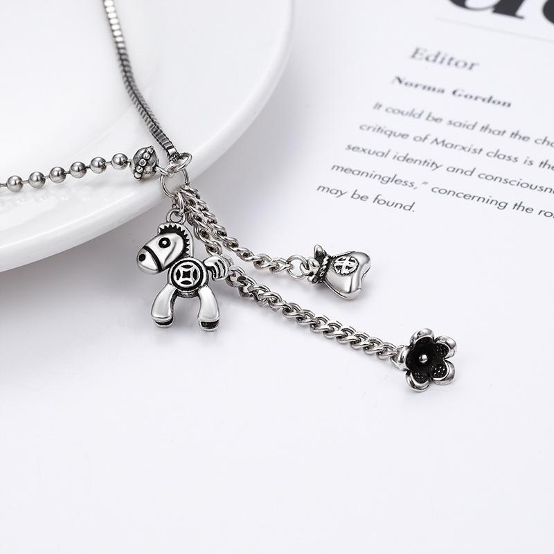 Vintage Imitation Thai Necklace Fashionable Multi-layer Pony Flower Money Bag Women's Jewelry