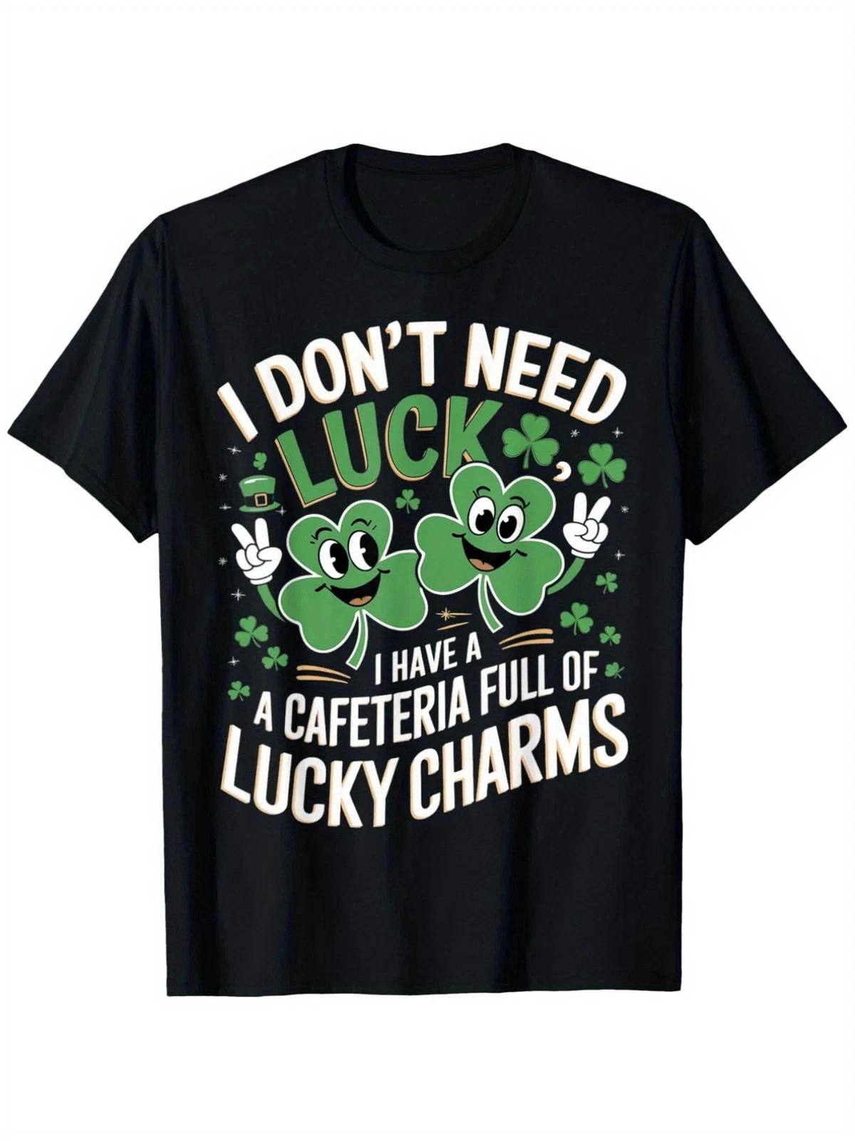 Funny St Patrick’s Day Teacher  Shirt Cafeteria Full Of Lucky Charms Tee 3XL