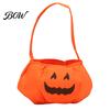 Large Capacity Candy Bag Halloween Pumpkin for Kids, Small Trick or Treat Bucket, Party Favor Soft Face Basket with Handle Decoration Holder Kids