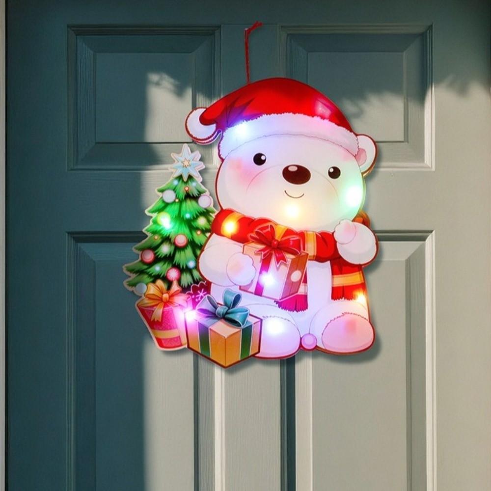 Shining Brightly Christmas Santa Claus LED Ornaments DIY Luminous Decorations  Party Decor