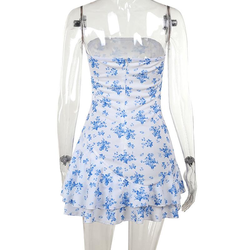 Autumn Women's Hip Dress Fashion Ethos Slim-fit Print Top A-swing Dress