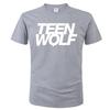 Teen Wolf Letter Print 2024 Summer Popular Trend Simple Round Neck T-shirt Casual High endVersatile Short SleeveG138
