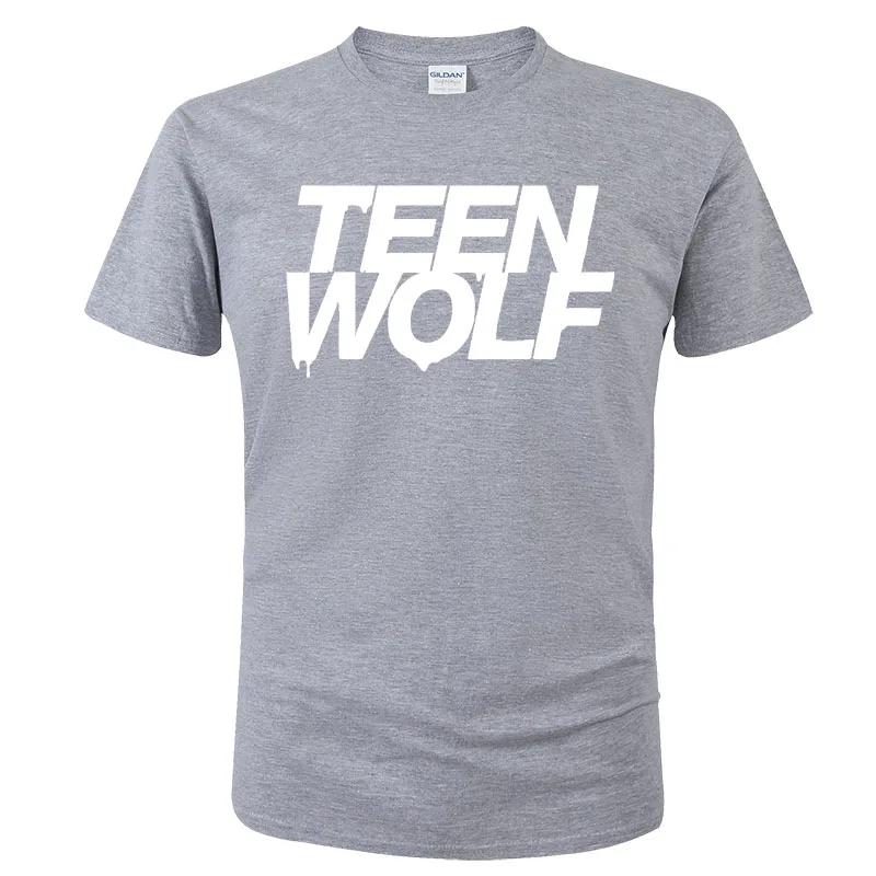 Teen Wolf Letter Print 2024 Summer Popular Trend Simple Round Neck T-shirt Casual High endVersatile Short SleeveG138