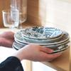 Aito Seisakusho Lightweight Dishware for Curry and Salad 22cm Diameter X 5cm Mino Dishwasher and Microwave Floral and Made In Product Number 111176
