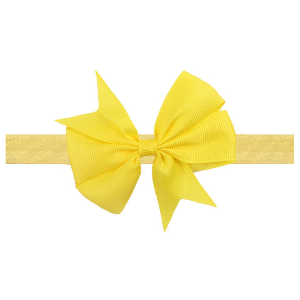 European & American Baby Bow Swallowtail Headband - 21 Solid Colors