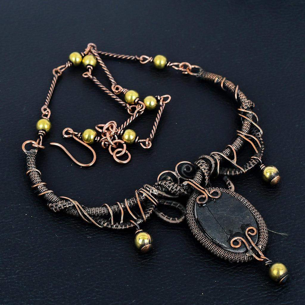 Abalone Muschel Halskette 999 Kupferdraht umwickelt Verstellbare Kettenhalskette Geschenk für Frauen, Handgefertigte Edelstein Schmuck Halskette