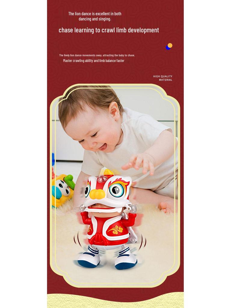 Electric Dancing Lion Dance Robot with Music & Lights for Kids