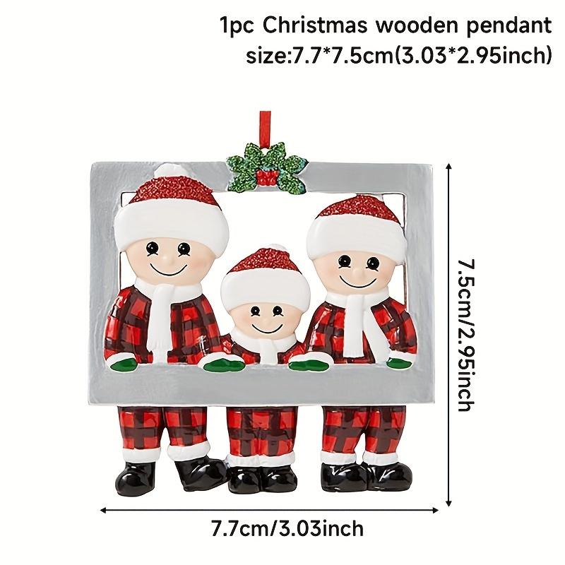 1 Personalized Christmas Family Wooden Pendant Hanging Decoration Christmas New Year Tree Decoration Seasonal Craft Gift