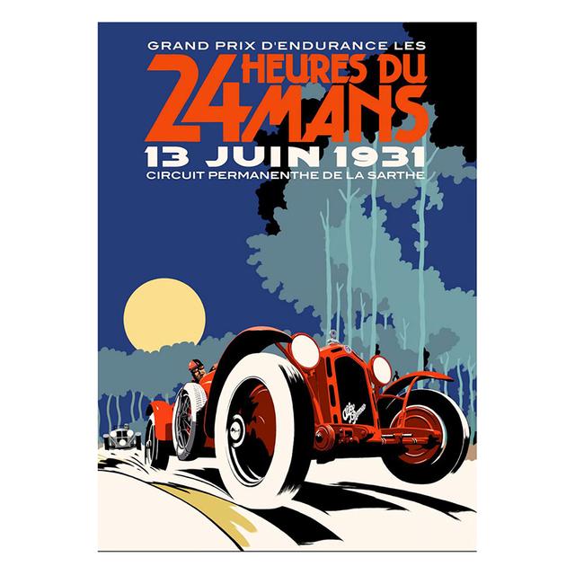 24 HEURES DU MANS Posters and Prints Vintage Racing Canvas Paintings Wall Art Picture for Living Room Home Decoration No Frame