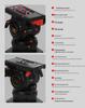 TX-V12L PLUS Hydraulic Pan Head & Aluminum Tripod Set - Broadcast-Grade Alloy