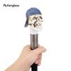 Blue Hat Resin White Skull Head Walking Cane Fashion Decorative Steel Stick Gentleman Elegant Cosplay Cane Knob Crosier 94cm