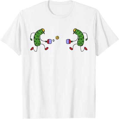 Lustige Gurken spielen Pickleball Pickle Ball Damen Herren Sport T-Shirt