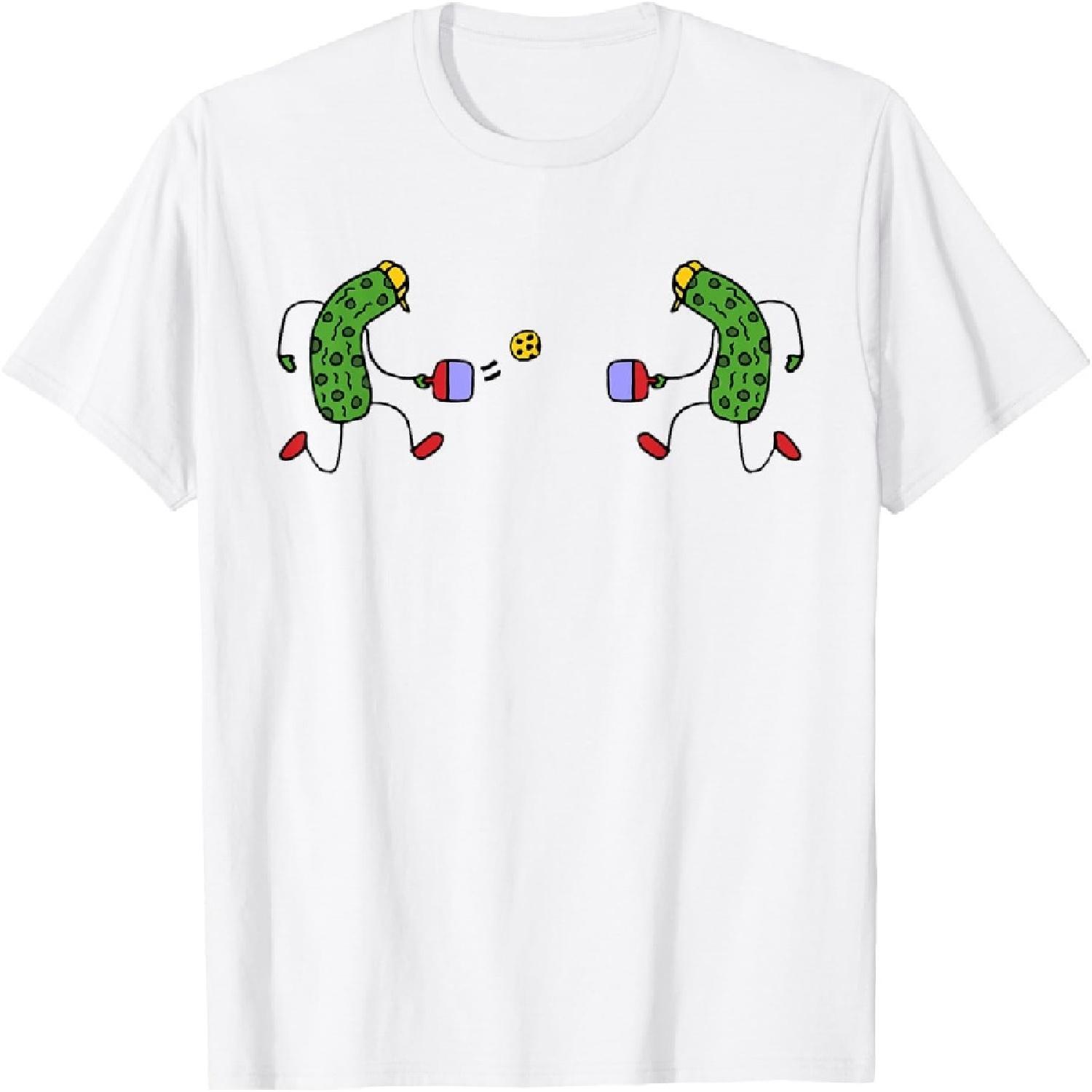 Funny Pickles Playing Pickleball Pickle Ball Women Men Sport T-Shirt XXXXXL белый