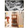 Stackable Desktop Corner Stand Vertical Design Corner Storage Rack Wood Book Shelf  Household
