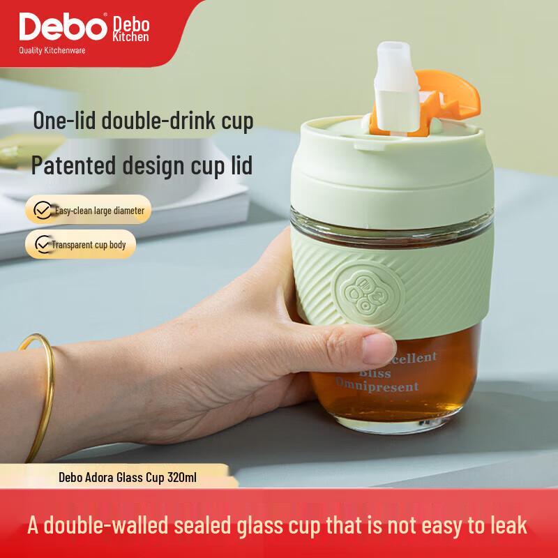 Debo DEP-DS341 Glass Straw Cup