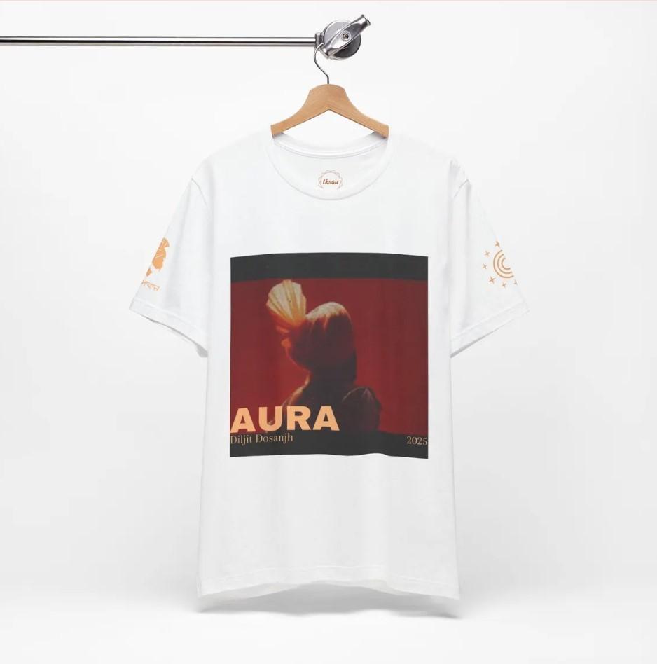 Diljit Dosanjh AURA Graphic Tee 2026 Tour Shirt Concert Merch All Size S-4XL Fan XXXXL