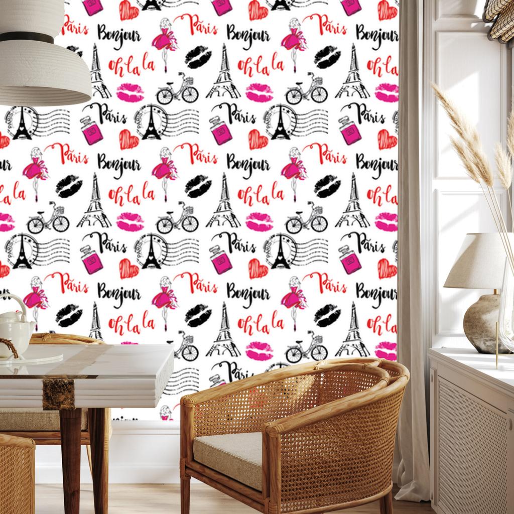 Fashionable Paris wallpaper for living room and bedroom 50x1000