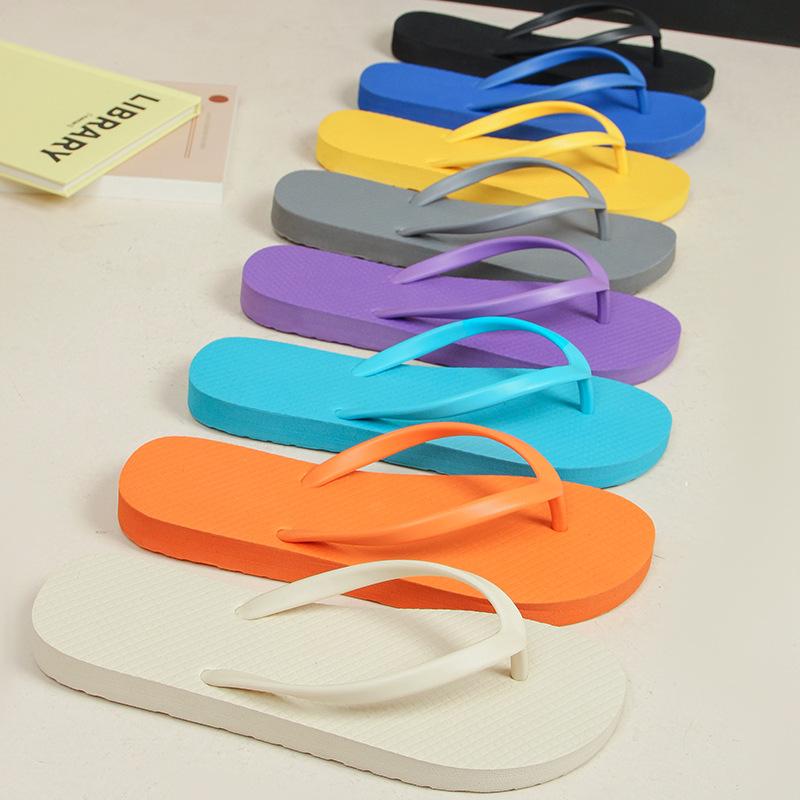 Beach Flip-flops Cool Slippers Women's Fashion Solid Color Versatile New Simple Classic Soft Bottom Summer Flip-flops Women