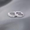 "Elegant Gold Diamond Hoop Earrings with S925 Silver"