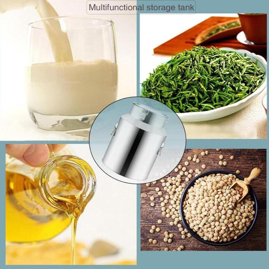 Coffee Canister Stainless Steel Barrel Milk Transport Container Sealed Bean Cereal