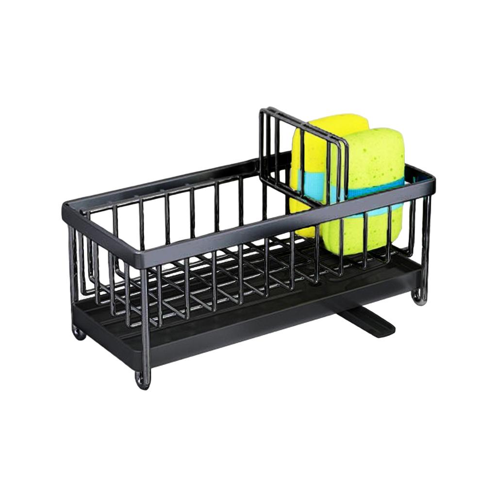 Kitchen Sink Shelf Self-draining Sponge Holder Stainless Steel Sink Drain Rack Soap Sponge Holder Kitchen Storage