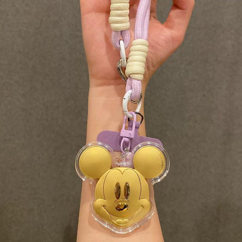 Mickey Mouse 20mg Pure Gold Keychain Pendant - Creative Cartoon Design for Phone or Car