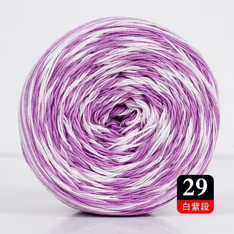 50g/Rotolo Filato di Cotone in Pizzo per Torta per Uncinetto & Maglia Fatto a Mano Fai da Te Morbido Caldo Filato Colorato a Gradiente Filo Materiali per Maglioni
