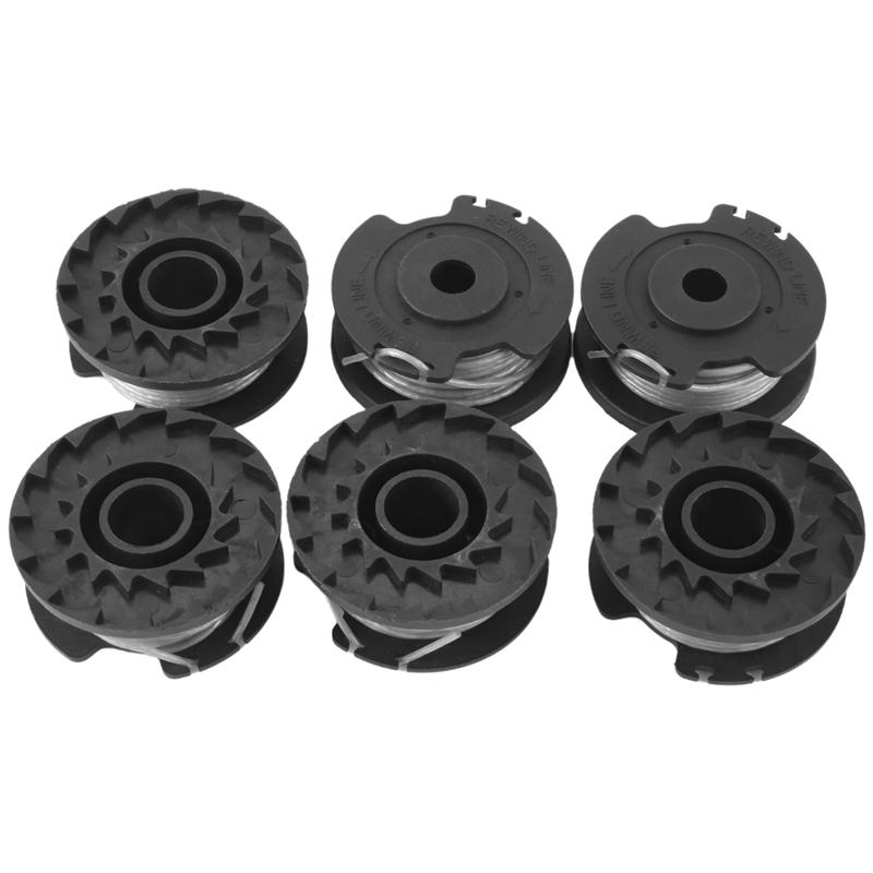 

2025 Trend 6 Pack F016800569 String Trimmer Spool And Line For Easygrasscut 23, 26, 18, 18-230, 18-260, 18-26 Replacement чёрный