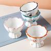 Ceramic Dogs Snack Water Bowls Elevated Pet Drinking Eating Feeders  Protect Pet's Spine