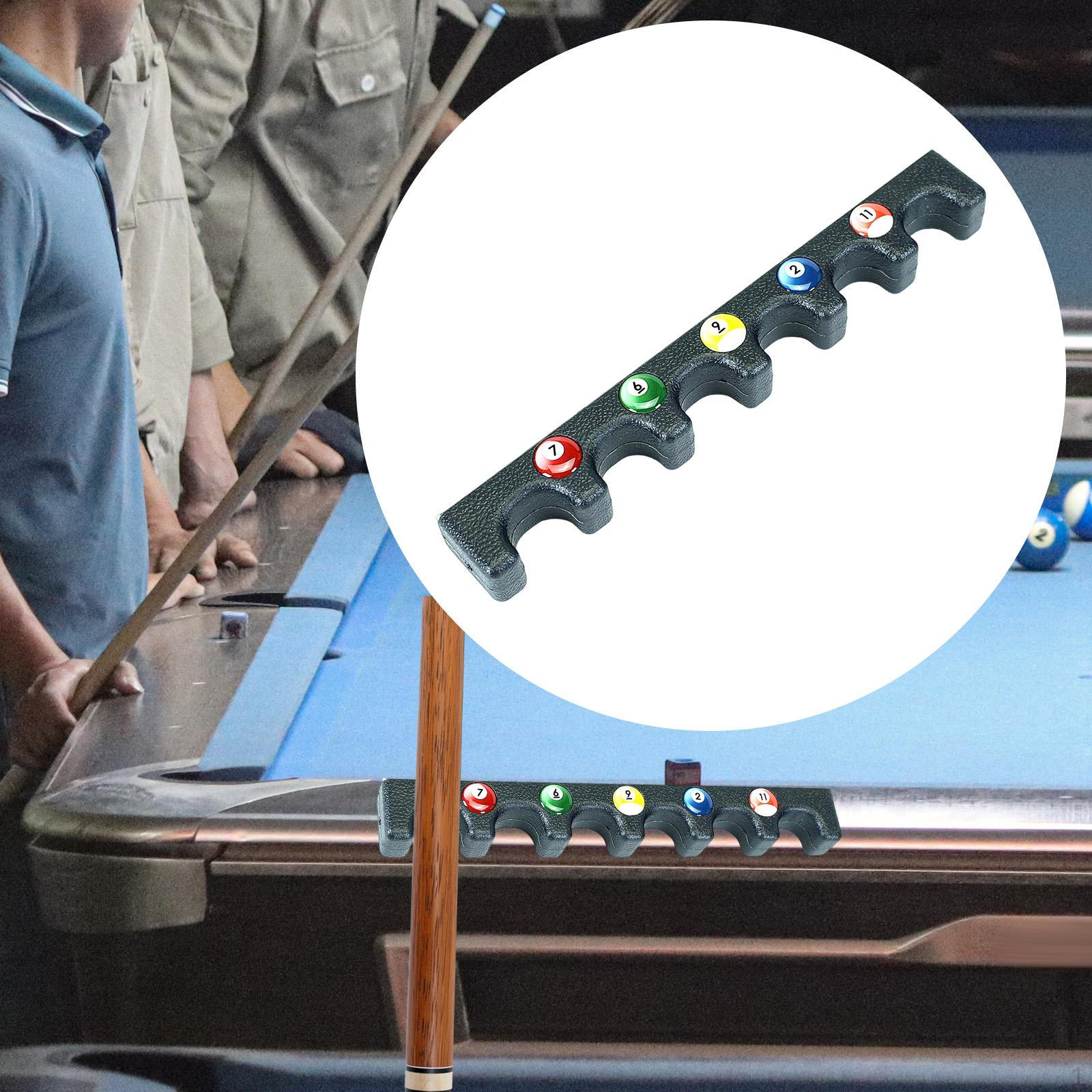 

6 Slot Pool Cue Holder Cues Claw Rest Billiard Sticks Rack for Table Beginner