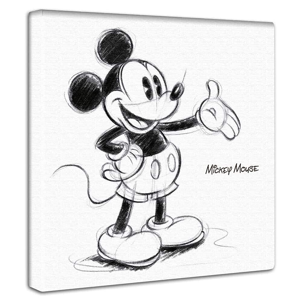 Disney Poster Mickey Mouse 30cm X 30cm Made In Japan Dsn-0146