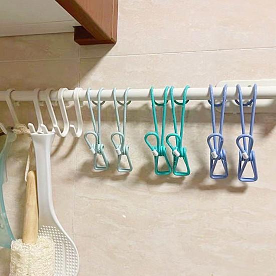 6Pcs Towel Clips Good Load-bearing Compact Durable Unique Sturdy Sock Laundry Chip Hooks Storage Racks for Home