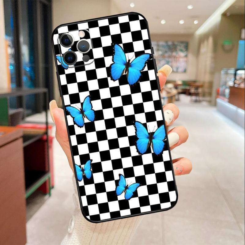 

Checkerboard Sunflower Phone Case For iPhone 17 Air 16 14 13 11 15 Pro Max mini 15 16 Plus 16e Protective Cover iPhone 15Pro MAX