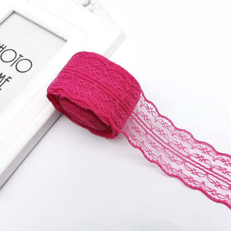 10Meters/Roll 43mm Lace Ribbon Handmade Material DIY Apparel Sewing Fabric Blue Purple Green Pink Red Black White Lace Trimming