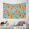 Melting Pepperoni Pizza Pattern Pattern Wall Hanging Tapestry Decorative Tapestry Home Decor for Bedroom and Living Room