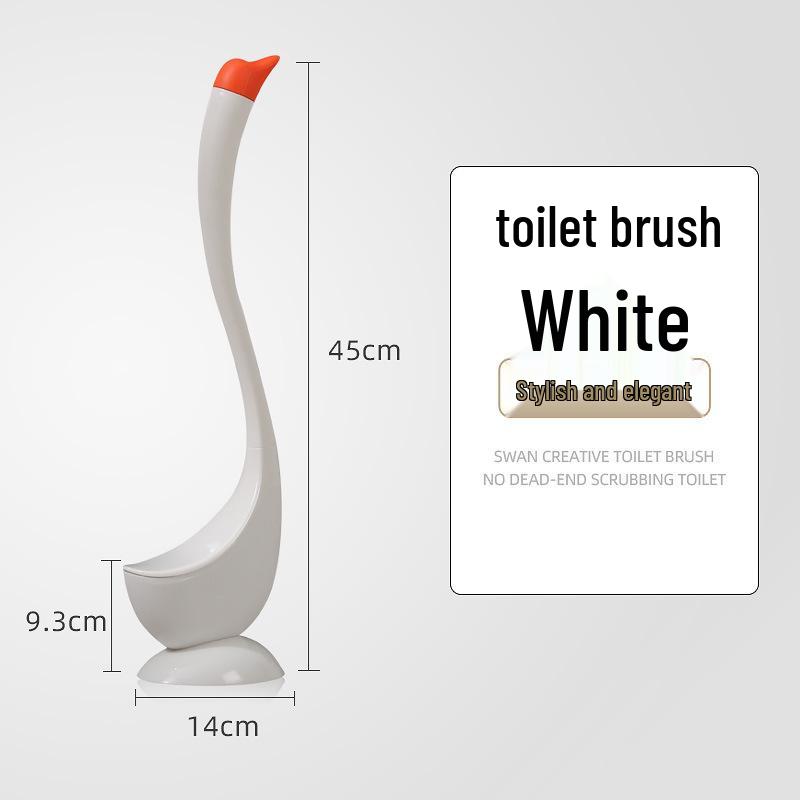 

Cross-Border Swan Toilet Brush Set - No Dead Angle, Long Handle, Silicone, Creative Bathroom Cleaning Tool