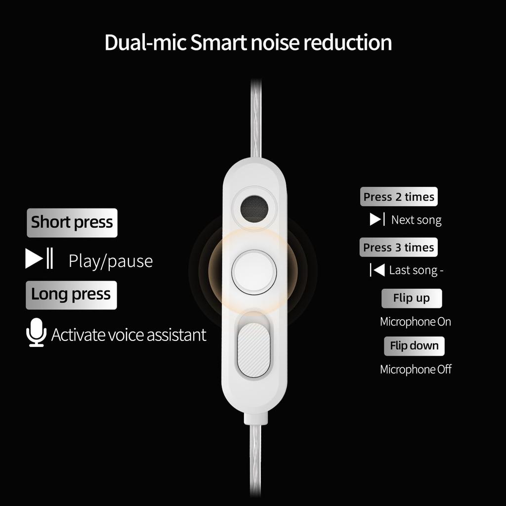KZ Vibe X Wired In-Ear Headphones with Type-C Microphone, Hi-Res Audio Compatible, Immersive Bass, 3D Sound Field, Smartphone Compatible