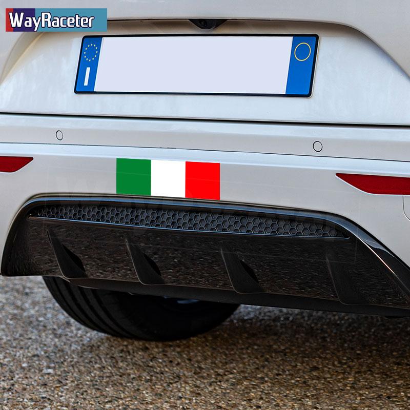 Reflective Italian Flag Vinyl Front Bumper Trunk Body Fender Sticker For Alfa Romeo Stelvio Giulia 159 Giulietta 147 Mito 156 4C