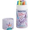 Feutres - giotto - candy collection - 12 feutres turbo soft brush - multicolore - inclus pinceau