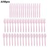 48pcs/Set Plastic Cutlery Spoons Forks Knife Flatware Reusable Tableware Disposable Plastic Tableware Knife, Fork And Spoon