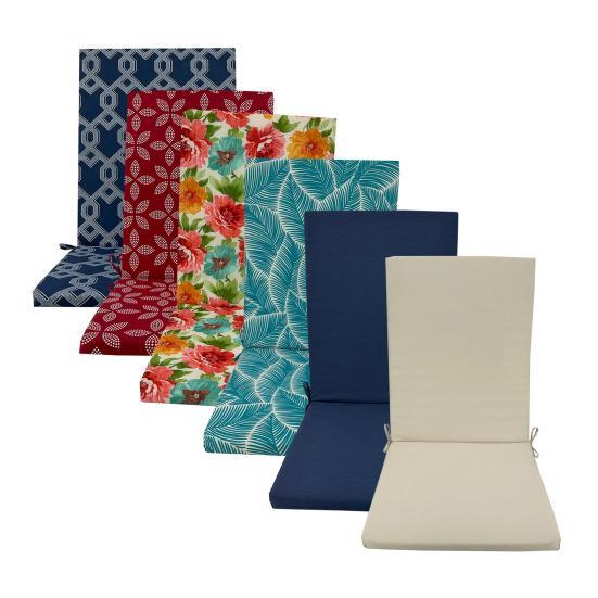 Yousheng Rocking Chair Cushion 18 Inch X 19 Inch Floral Seat Cushion with Straps Rain-Proof Fade Resistant Back Seat Cushion for Outdoor Dining Chair