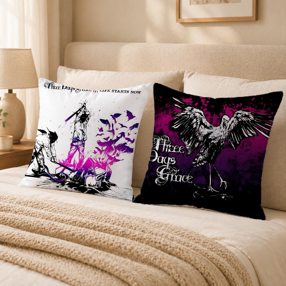 Band T-Three Days GraceS Cushion Cover Double-Sided Printed Pillow Cover Hypoallergenic Dust-Mite Proof