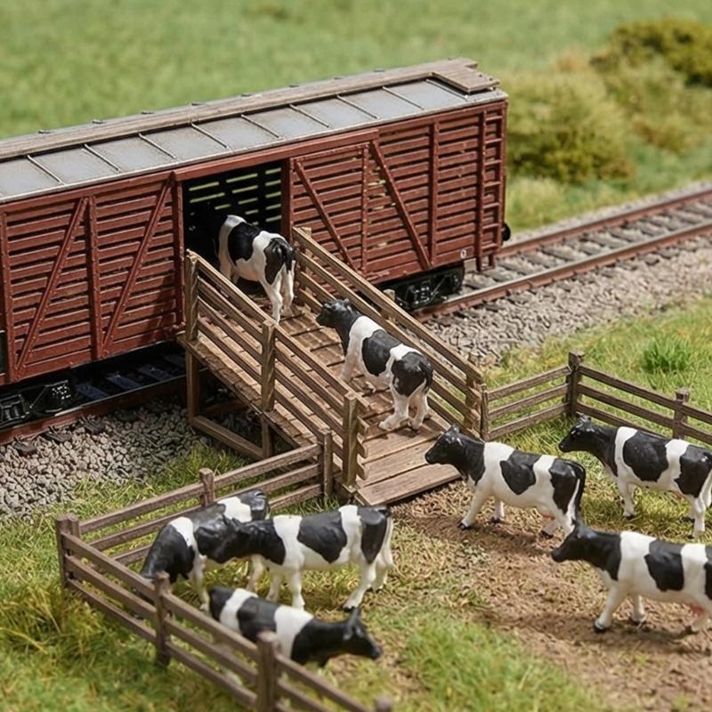 10Pcs Simulation Cattle Statues 1:87 Scale Tiny ABS Cow Models For Tabletop Bookshelf Display and Kids Room Decoration