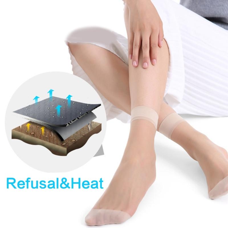 10 Pairs Women's Crystal Sheer Ankle Socks Anti Snags Comfortable Invisible Formal Ultra Thin Socks for Everyday Wear