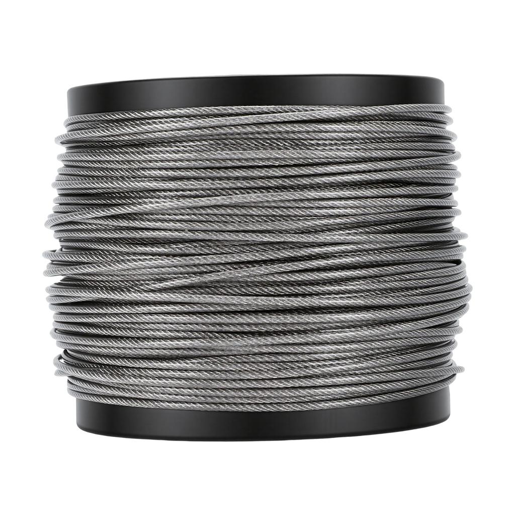 Wire Rope Kit 100m 2mm PVC Coated 304 Stainless Steel Wire Rope Cable with Turnbuckles for Climbing Plants Hanging