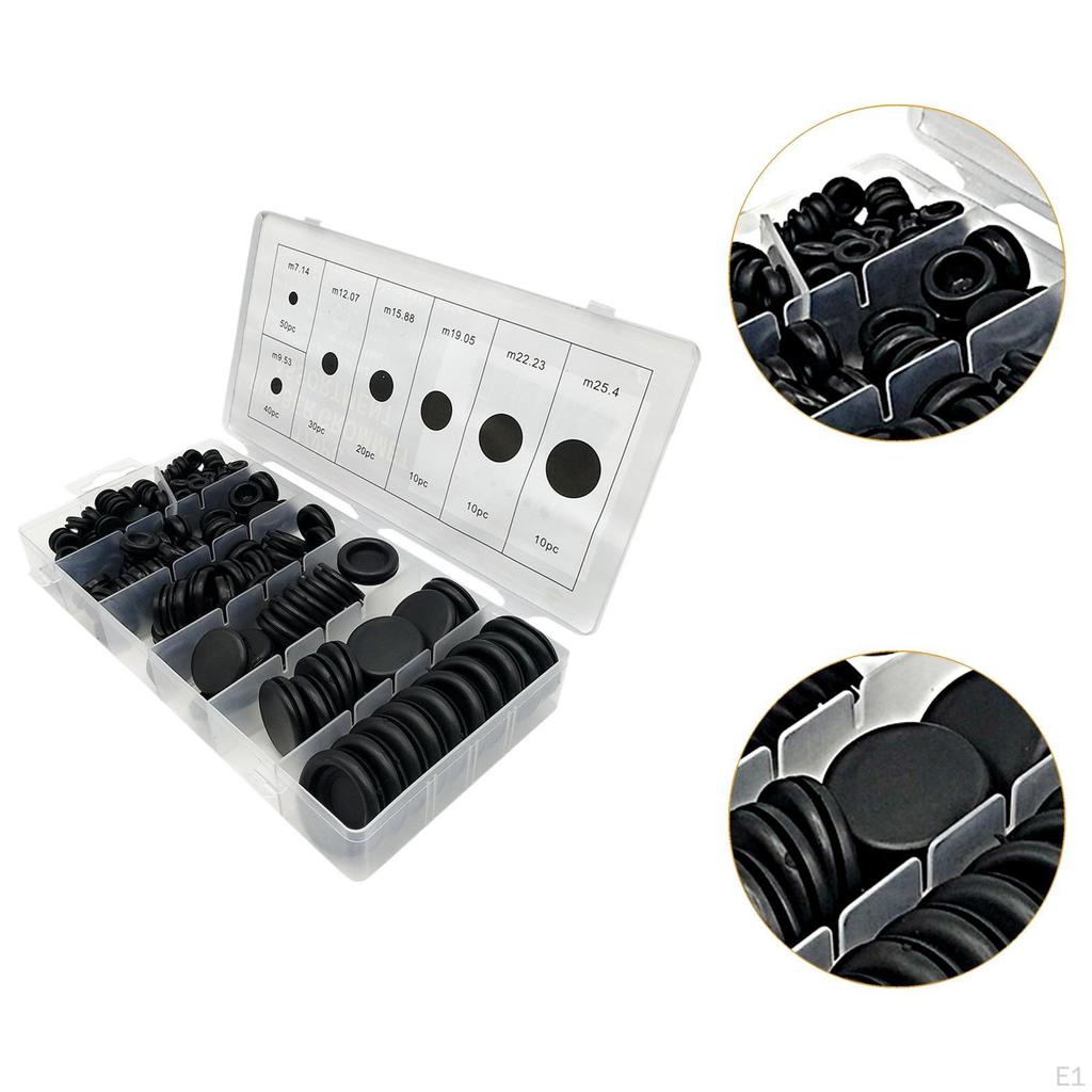 170 Pieces Rubber Grommet Kit Accessories Portable Easy To Use High Performance Electrical Wire